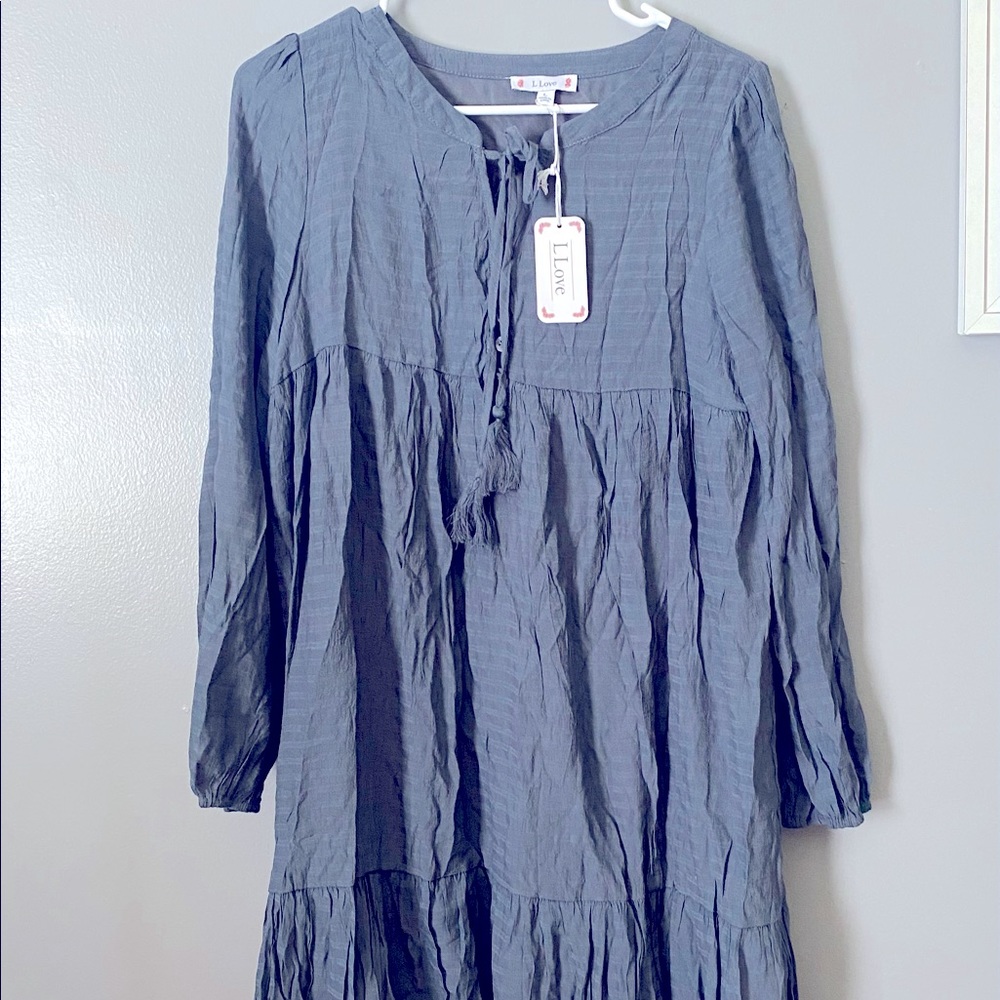 Beautiful Blue-Grey Dress